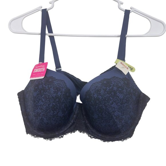 Maidenform Women Navy Blue Lace Push-Up Bra Size 38B - Picture 2 of 10